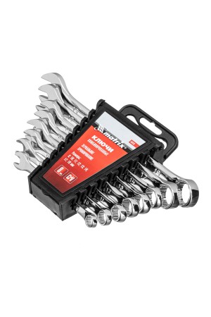 Набор ключей комбинированных, 8-19 мм, 8 шт, CrV, полированный хром Matrix