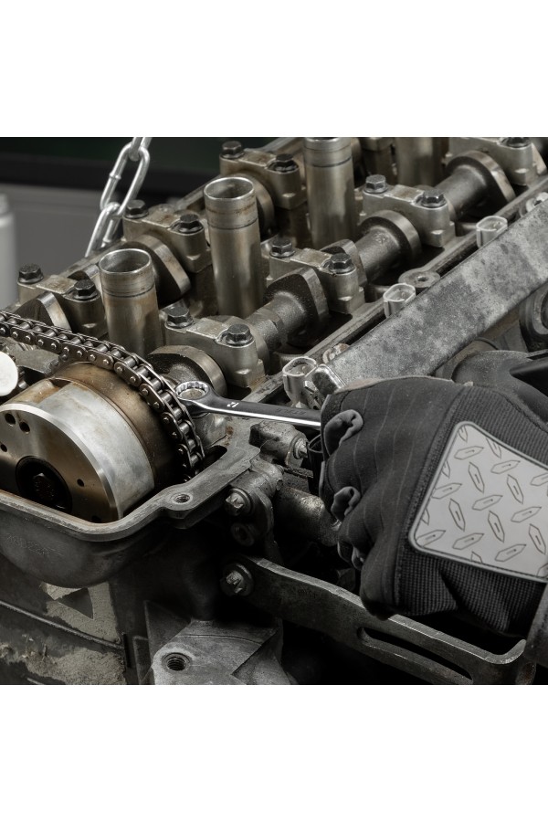 Набор ключей комбинированных 6-22 мм, 12 шт, CrV, матовый хром Stels