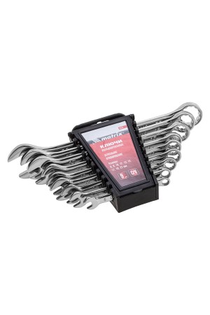 Набор ключей комбинированных, 6-22 мм, 9 шт, CrV, полированный хром Matrix