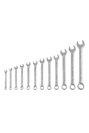 Набор ключей комбинированных, 6-22 мм, 12 шт, CrV, полированный хром Matrix