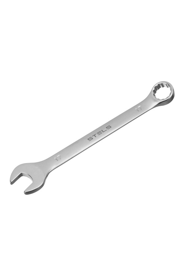 Набор ключей комбинированных, 8-17 мм, 6 шт, CrV, матовый хром Stels