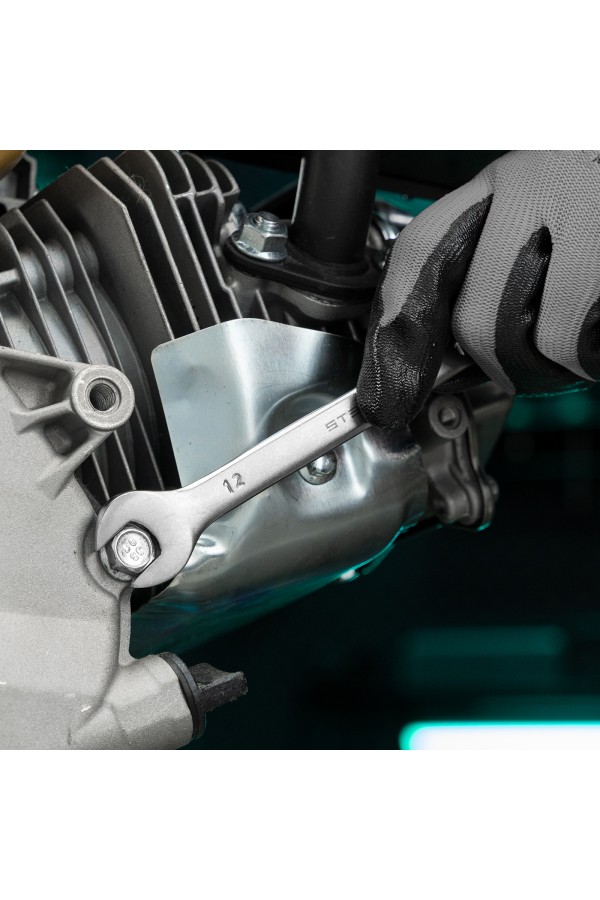 Набор ключей комбинированных, 8-17 мм, 6 шт, CrV, матовый хром Stels