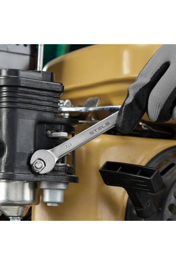 Набор ключей комбинированных, 8-17 мм, 6 шт, CrV, матовый хром Stels