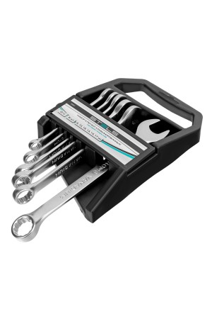 Набор ключей комбинированных, 8-17 мм, 6 шт, CrV, матовый хром Stels