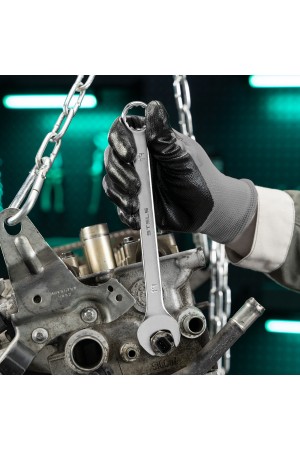 Набор ключей комбинированных, 8-19 мм, 8 шт, CrV, матовый хром Stels