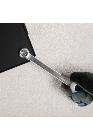 Набор ключей комбинированных, 6-22 мм, 12 шт, CrV, матовый хром Stels