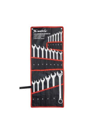 Набор ключей комбинированных 6-32 мм, 20 шт, CrV, полированный хром Matrix