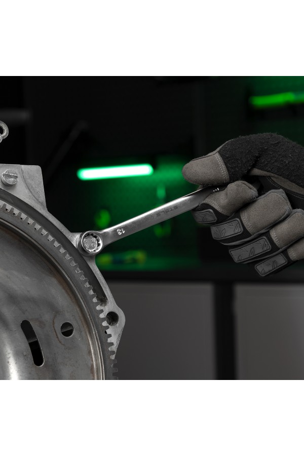 Набор ключей комбинированных 6-19 мм, 8 шт., CrV, матовый хром Stels