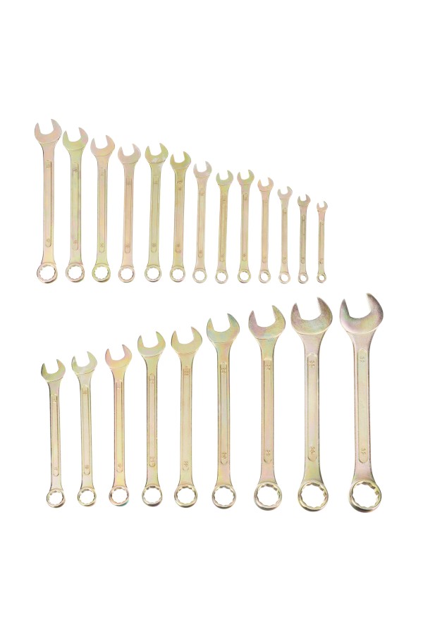 Набор ключей комбинированный 6-32 мм, 22 шт, желтый цинк Сибртех