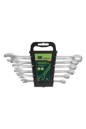 Набор ключей комбинированных, 8-17 мм, CrV, 6 шт Сибртех
