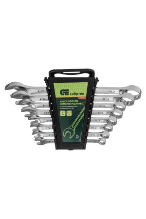 Набор ключей комбинированных, 8-19 мм, CrV, 8 шт Сибртех