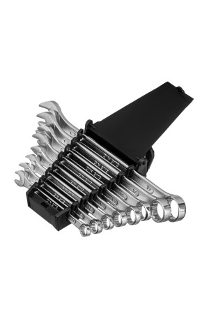 Набор ключей комбинированных, 8-19 мм, CrV, 8 шт Сибртех