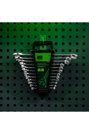 Набор ключей комбинированных, 6-22 мм, CrV, 12 шт Сибртех