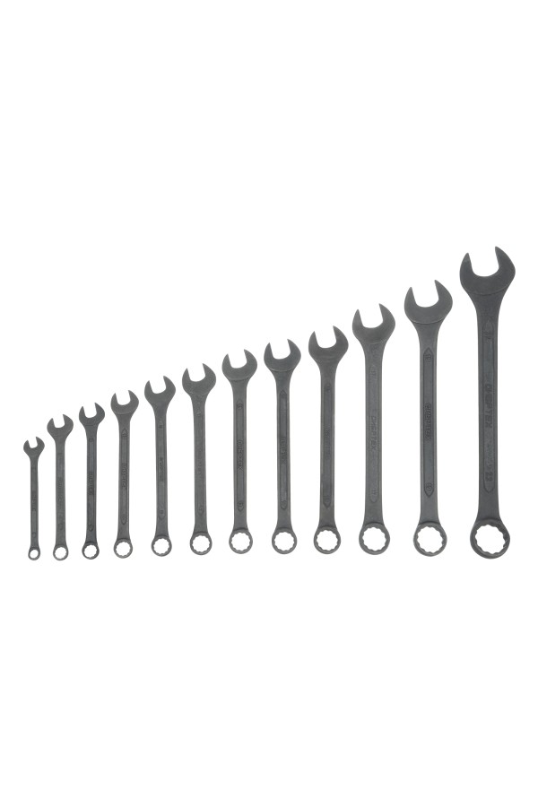 Набор ключей комбинированных, 6 - 22 мм, 12 шт., CrV, фосфатированные Сибртех