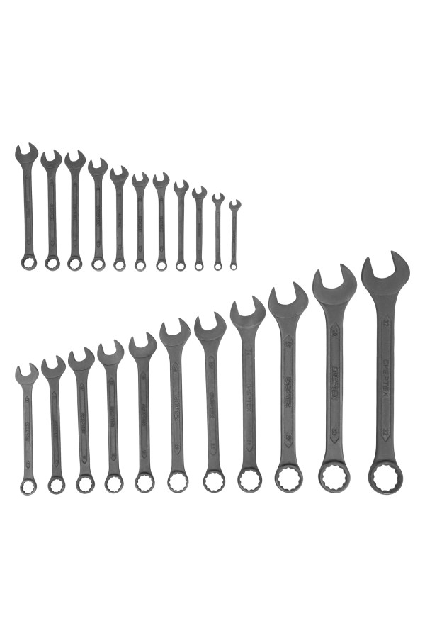 Набор ключей комбинированных, 6 - 32 мм, 22 шт., CrV, фосфатированные Сибртех