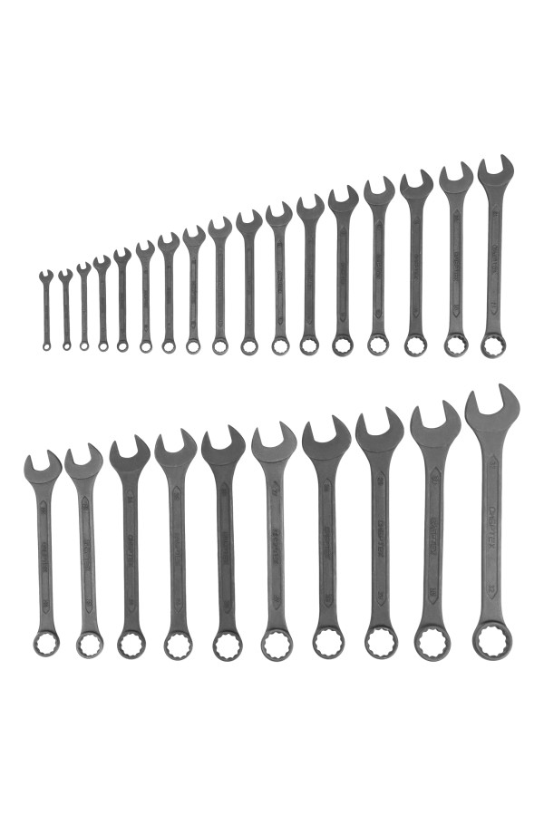 Набор ключей комбинированных, 5,5 - 32 мм, 27 шт., CrV, фосфатированные Сибртех