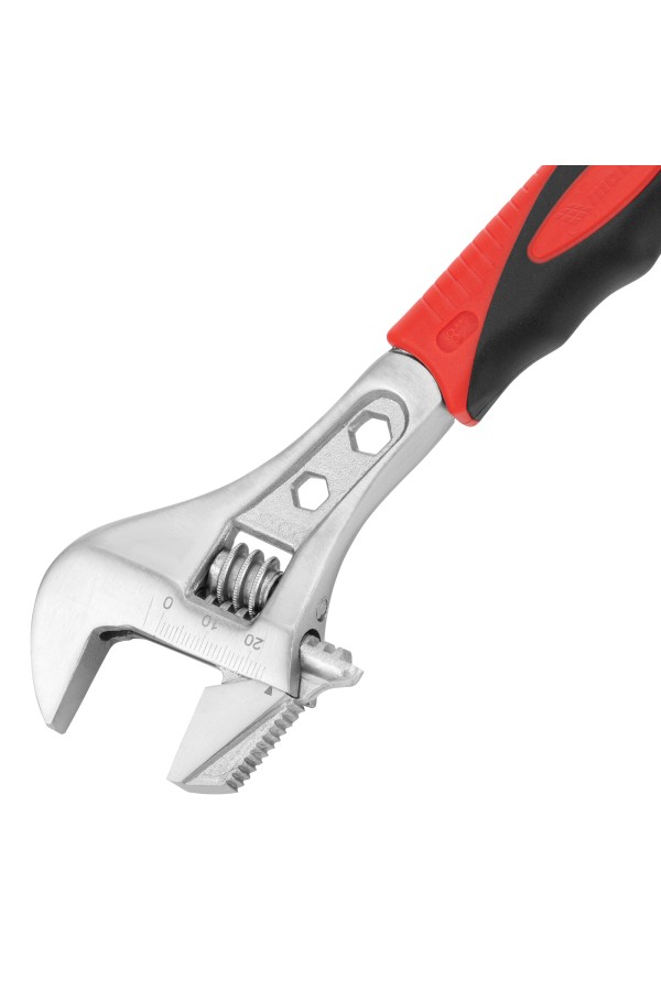 Ключ разводной, 200 мм, переставная губка, двухкомпонентная рукоятка Matrix