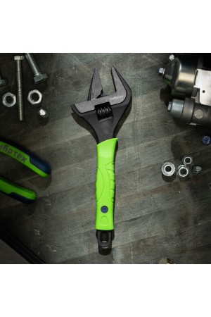 Ключ разводной, 200 мм, тонкие губки, фосфатированый Сибртех