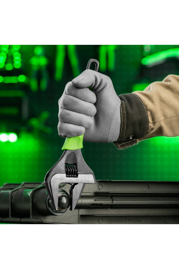 Ключ разводной, 250 мм, тонкие губки, фосфатированый Сибртех