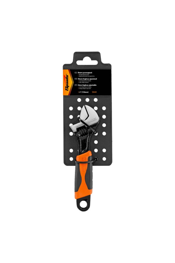 Ключ разводной, 150 мм, двухкомпонентная рукоятка Sparta