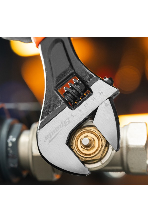 Ключ разводной, 200 мм, двухкомпонентная рукоятка Sparta