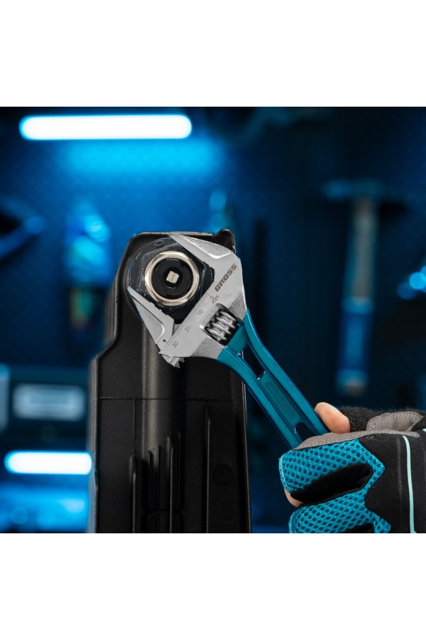 Ключ разводной 200 мм, CrV, облегченный Gross