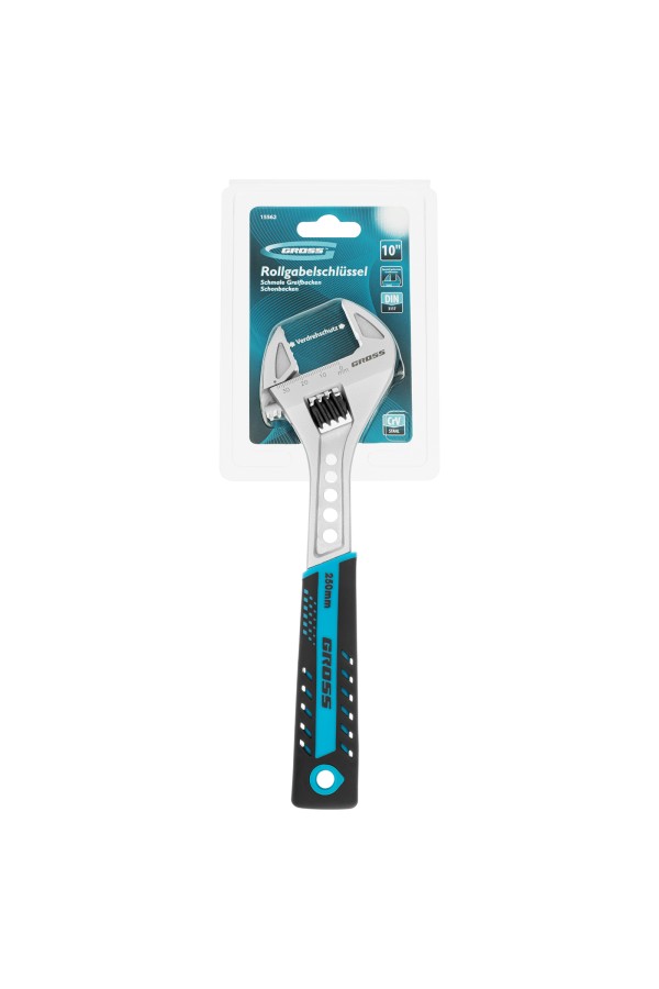 Ключ разводной, 250 мм, CrV, двухкомпонентная ручка Gross