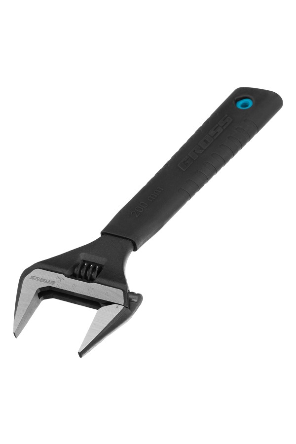 Ключ разводной, 200 мм, CrV, тонкие губки, защитные насадки Gross