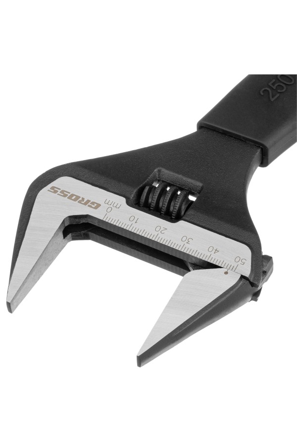 Ключ разводной, 250 мм, CrV, тонкие губки, защитные насадки Gross