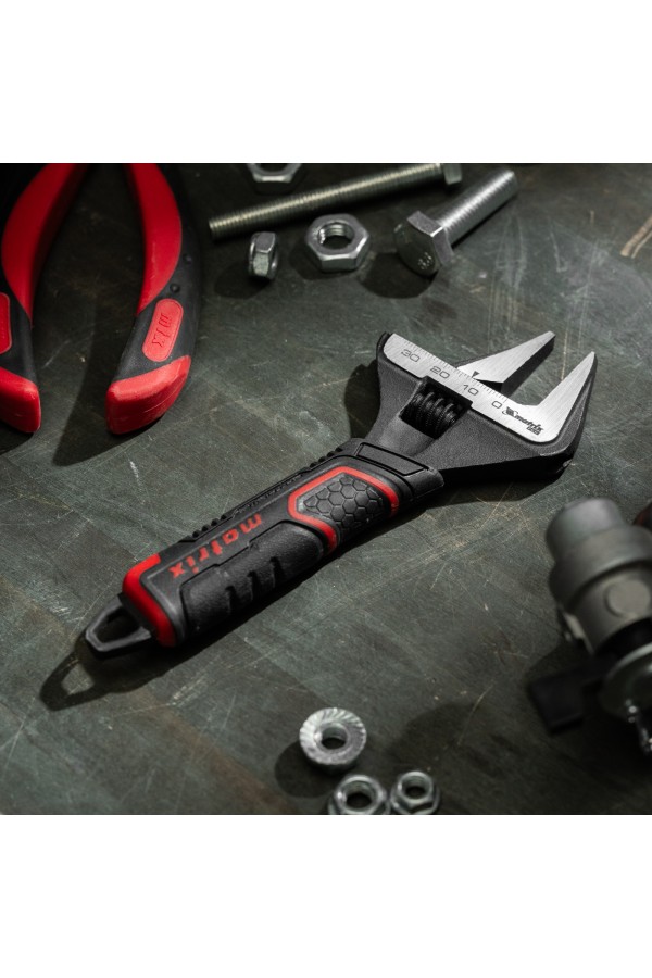 Ключ разводной, тонкие губки, фосфатированный, двухкомпонентная рукоятка, 150 мм, PRO Matrix