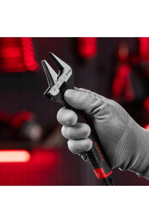 Ключ разводной, тонкие губки, фосфатированный, двухкомпонентная рукоятка, 200 мм, PRO Matrix