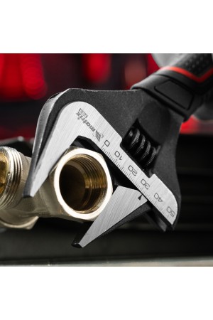 Ключ разводной, тонкие губки, фосфатированный, двухкомпонентная рукоятка, 250 мм, PRO Matrix