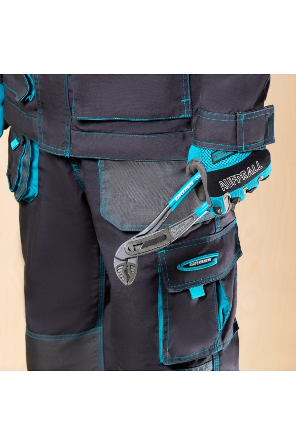 Клещи переставные, обливные рукоятки, хром-ванадий, 240 мм Gross