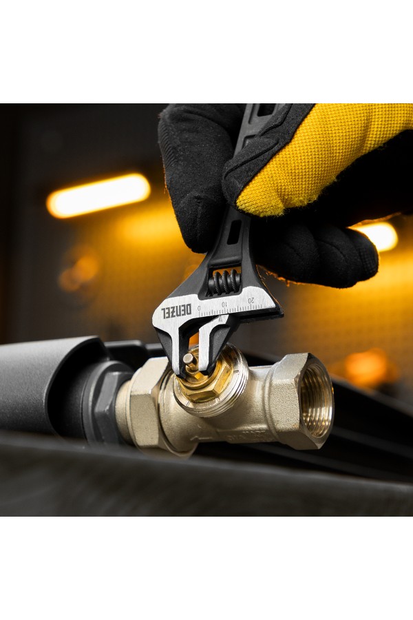 Ключ разводной, 150 мм, CrV, кованый Denzel