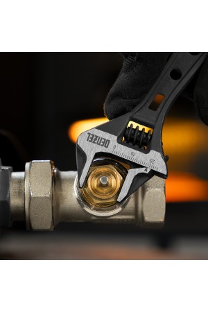 Ключ разводной 115 мм, CrV, кованый, укороченная рукоятка Denzel