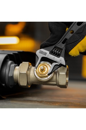 Ключ разводной 115 мм, CrV, кованый, укороченная рукоятка Denzel