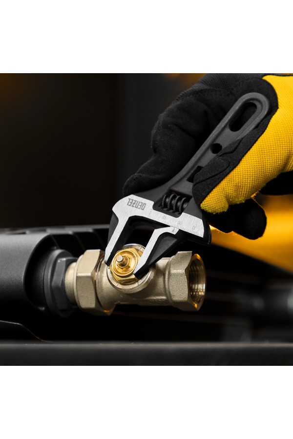 Ключ разводной 135 мм, CrV, кованый, укороченная рукоятка Denzel