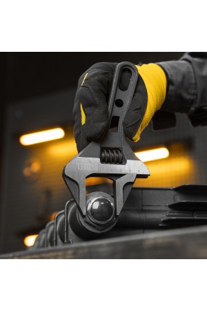 Ключ разводной 185 мм, CrV, кованый, укороченная рукоятка Denzel