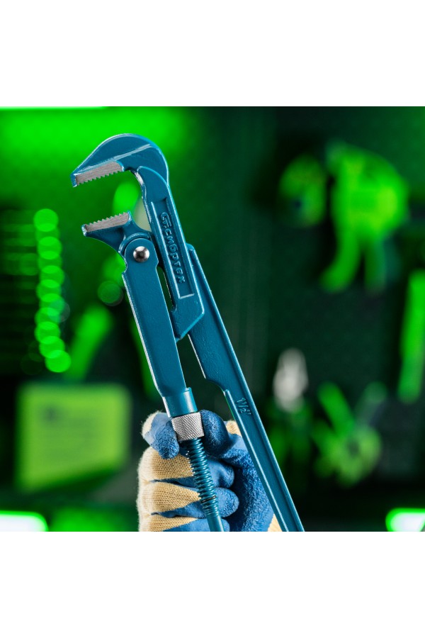 Ключ трубный рычажный №2, 1.5", литой, тип "L" Сибртех