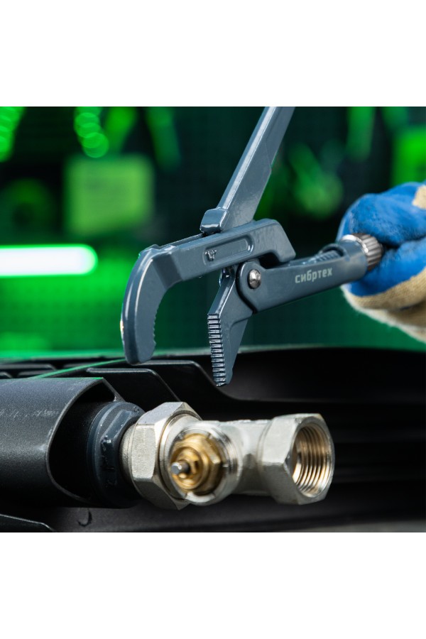 Ключ трубный рычажный КТР-0, 1/2", кованый, тип "B" Сибртех