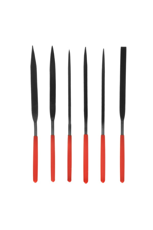 Набор надфилей, 160 х 4 мм, 6 шт, обрезиненные рукоятки Matrix