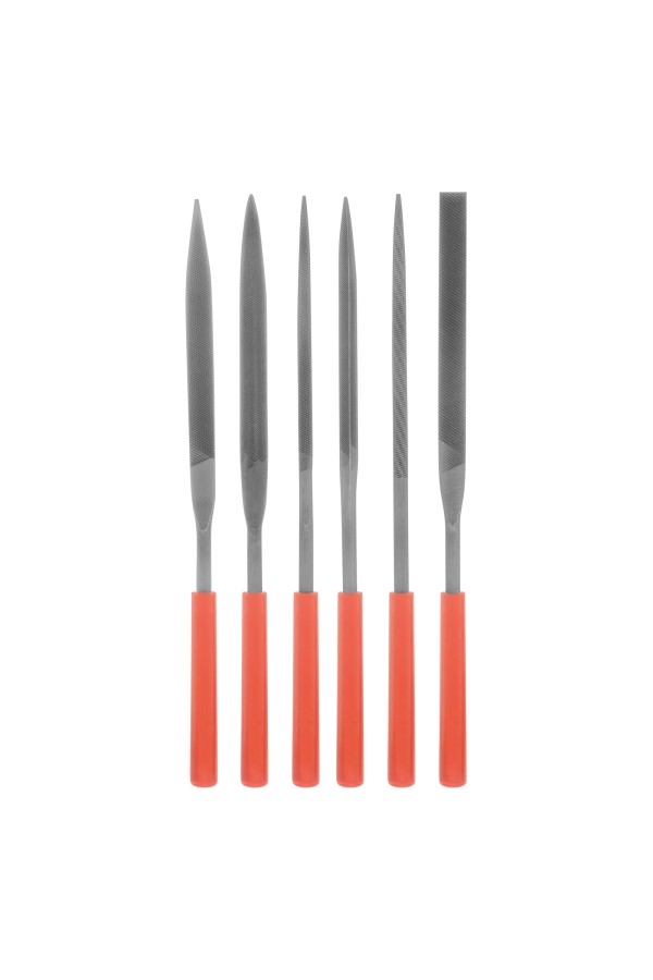 Набор надфилей, 180 х 5 мм, 6 шт, пластиковые рукоятки Matrix