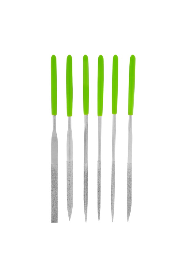 Набор надфилей алмазных, 140 х 50 х 3 мм, 6 шт Сибртех