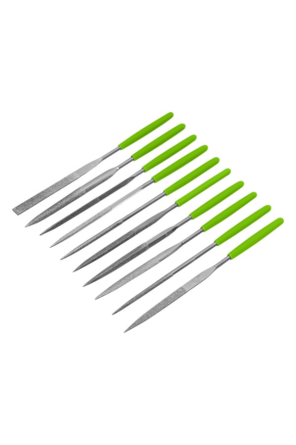 Набор надфилей алмазных, 140 х 50 х 3 мм, 10 шт Сибртех