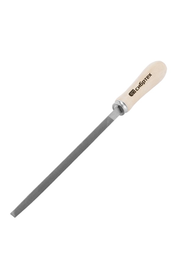 Напильник трехгранный, 200 мм, деревянная ручка Сибртех