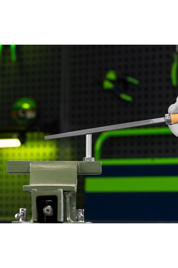 Напильник трехгранный, 250 мм, деревянная ручка Сибртех