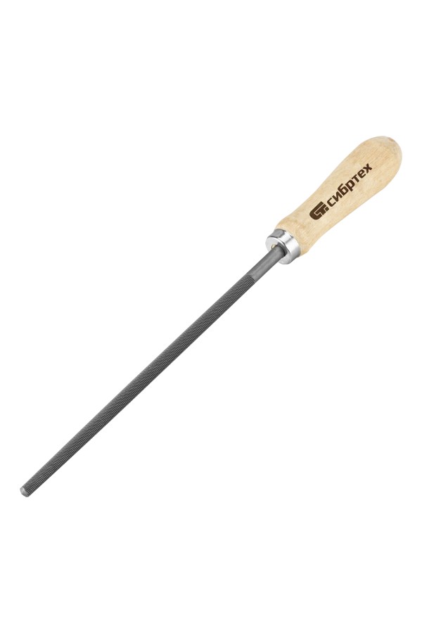 Напильник круглый, 200 мм, деревянная ручка Сибртех