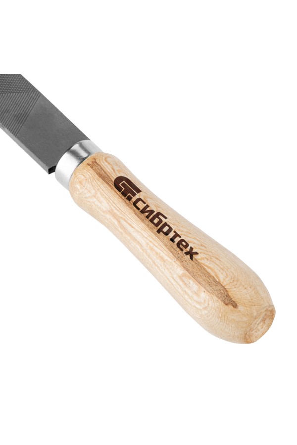 Напильник плоский, 200 мм, деревянная ручка Сибртех