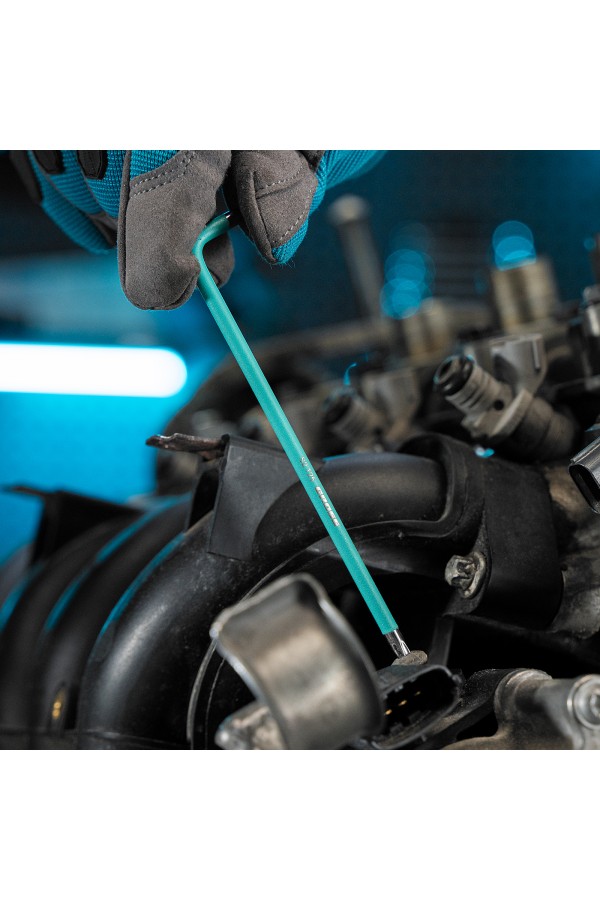 Набор ключей имбусовых Torx -TT, 9 шт: T10-T50, магнит, S2, экстра-длинные, хром/краска 9 шт Gross