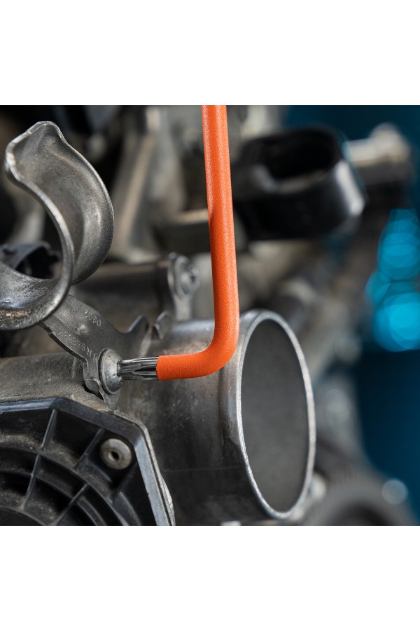 Набор ключей имбусовых Torx -TT, 9 шт: T10-T50, магнит, S2, экстра-длинные, хром/краска 9 шт Gross